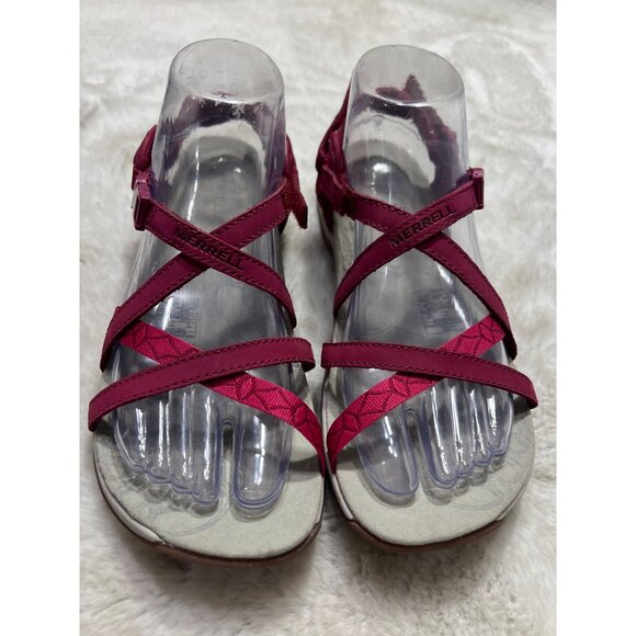 Merrell Womens fuchsia performance Strappy Pink Sandals Size 8.5 - Picture 3 of 11